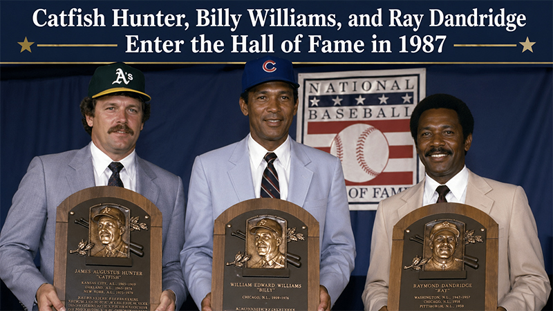 Catfish Hunter, Billy Williams, and Ray Dandridge Enter the Hall of Fame in 1987