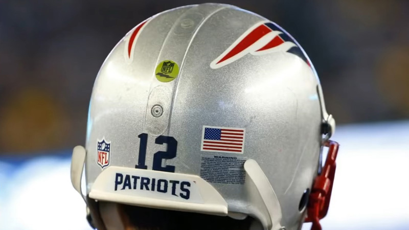 Stickers On A American Football Helmet Mean