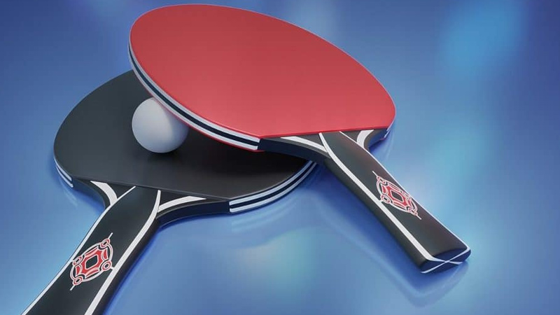 Table Tennis Paddles Black And Red