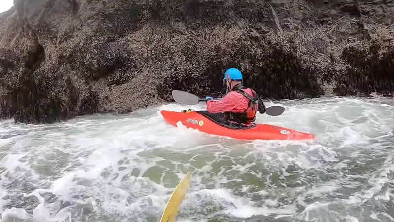 Kayak In Rough Water