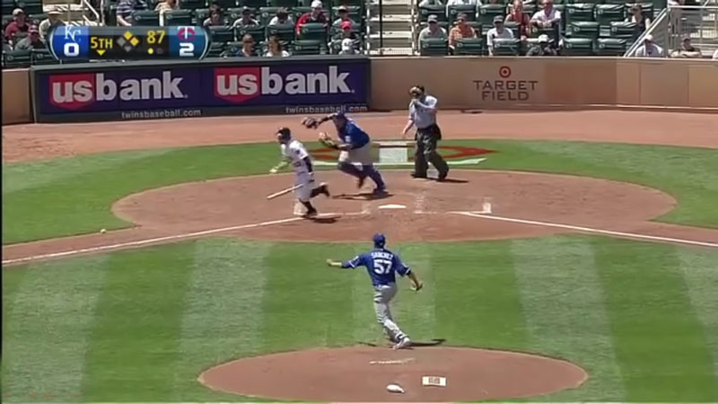 Foul Ball Behind Line