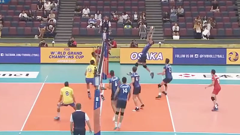 Can a back row player set in volleyball?
