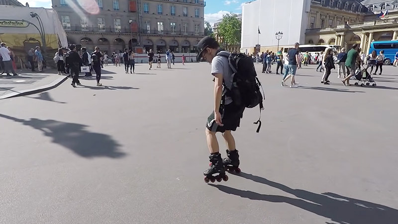 Why do skaters jump backwards?