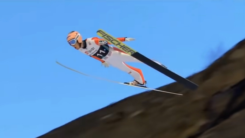 How does ski jumping not hurt?