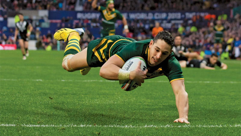 What does touchdown mean in rugby?