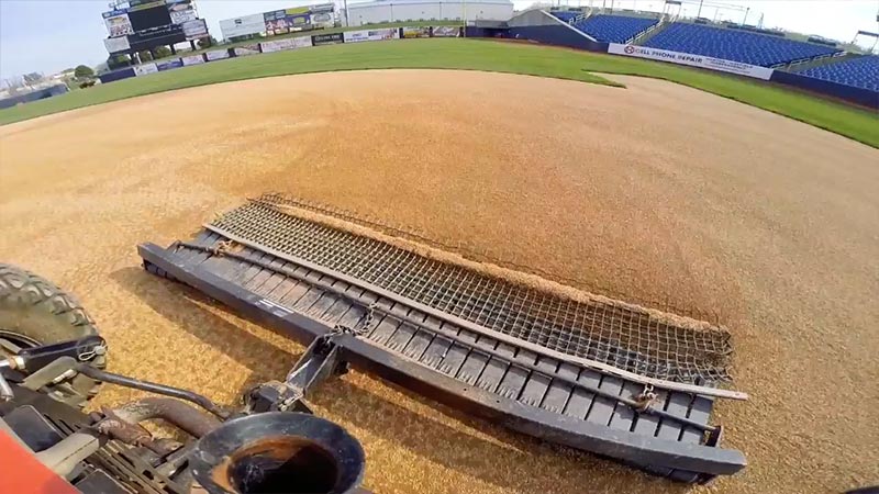 How often should you nail drag a baseball field
