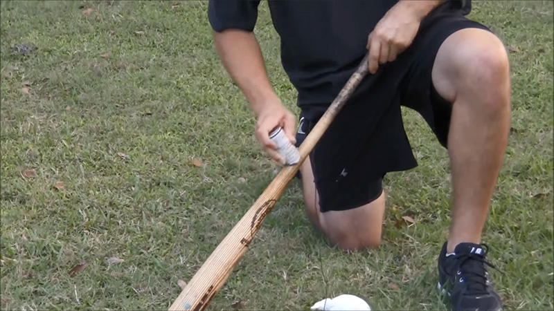 Application of Pine Tar on a Baseball Bat