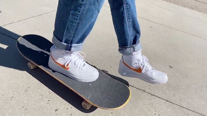 skating in air force 1