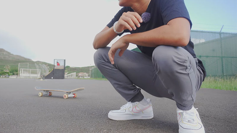 skating in air force 1