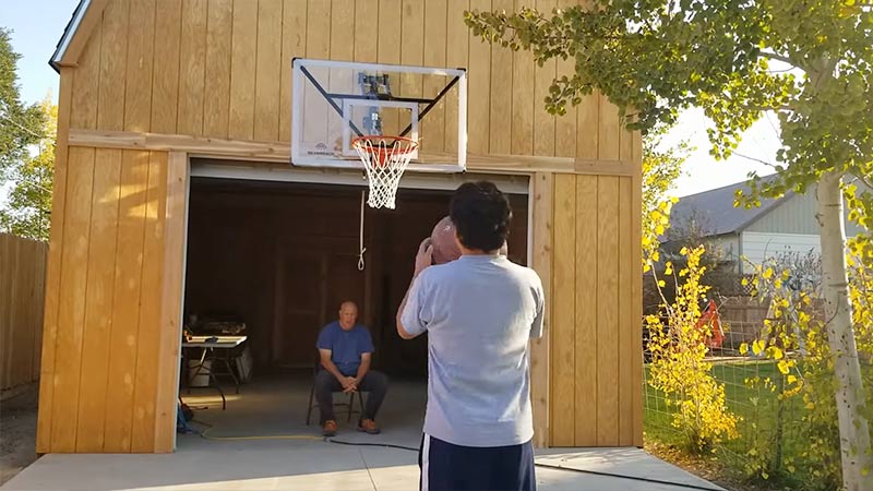 basketball damage a garage door