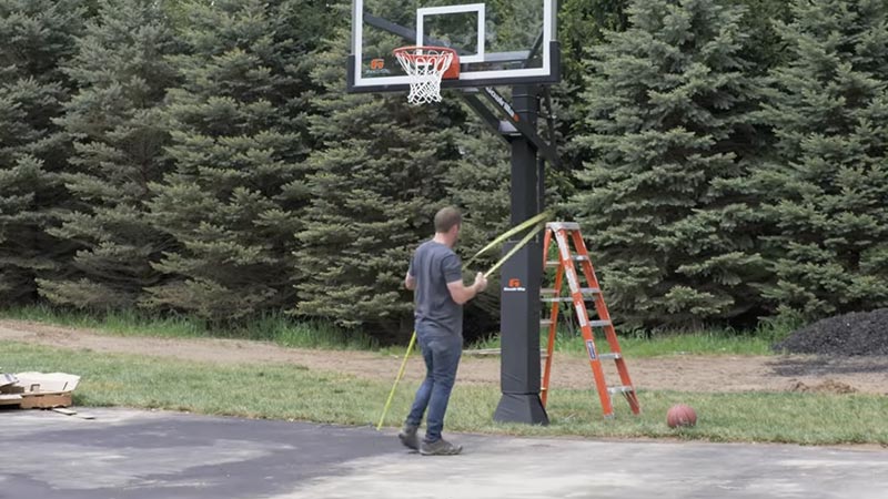 ground basketball hoops be moved
