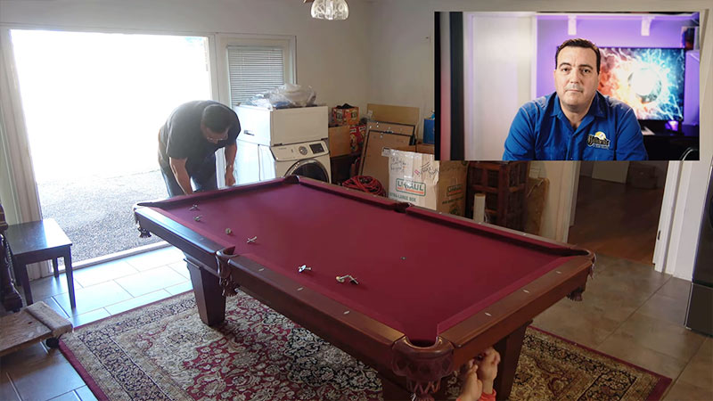 Refelt A Pool Table When Moving