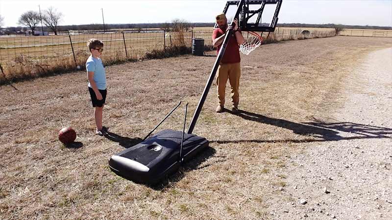replace the base of a portable basketball hoop