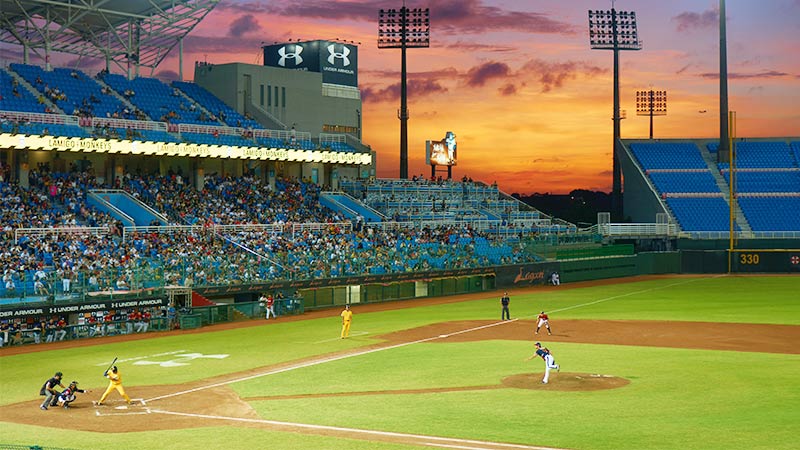 Is a baseball field shaped like a diamond?