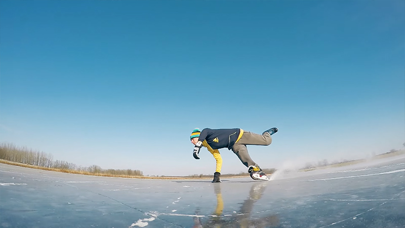 ice skating easier than roller skating