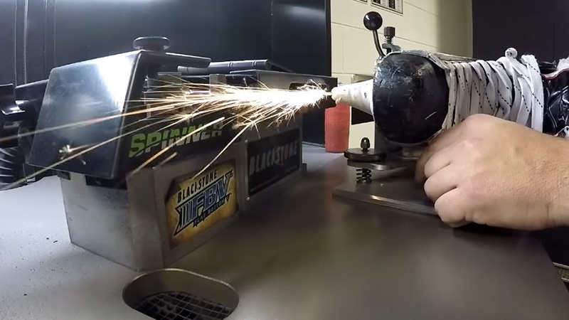 NHL players sharpen skates