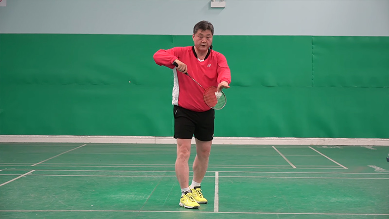 Basic Serve For Doubles In Badminton