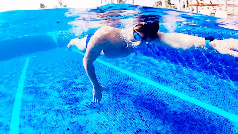 Blow Air From Your Mouth While Swimming