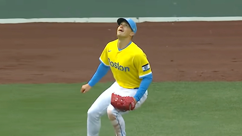 Boston Red Sox Wearing Yellow And Blue