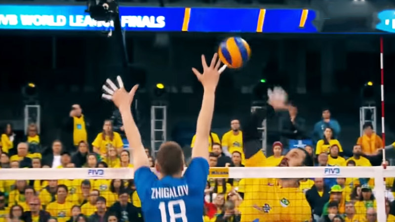 Line Shot In Volleyball