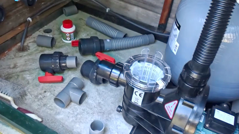 Parts of a Filter Pump for a Swimming Pool