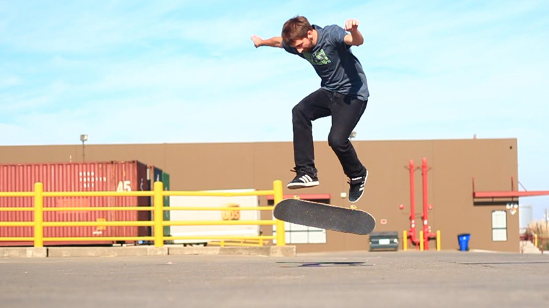 Practice 360 Flip in Skateboard
