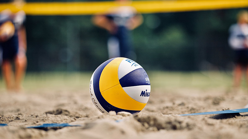 Country Blue And White Volleyball Uniforms