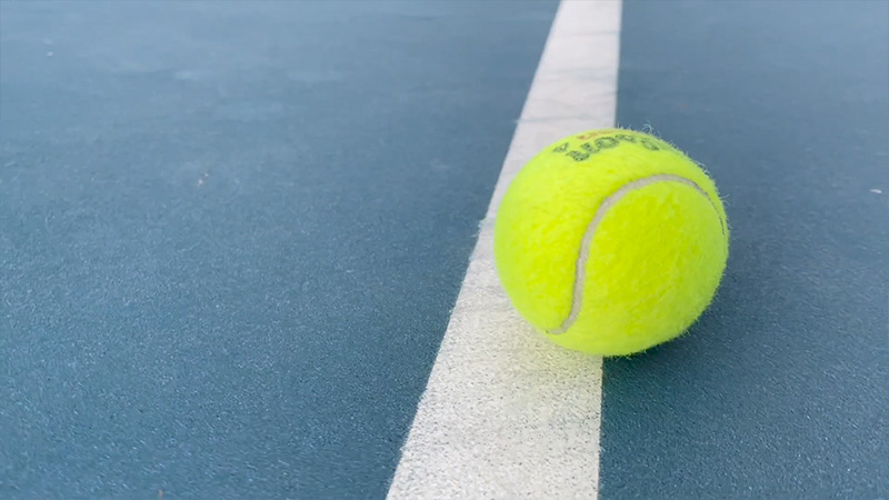 What are the lines on a tennis court