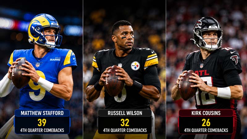 what current nfl quarterback has the most 4th quarter comebacks