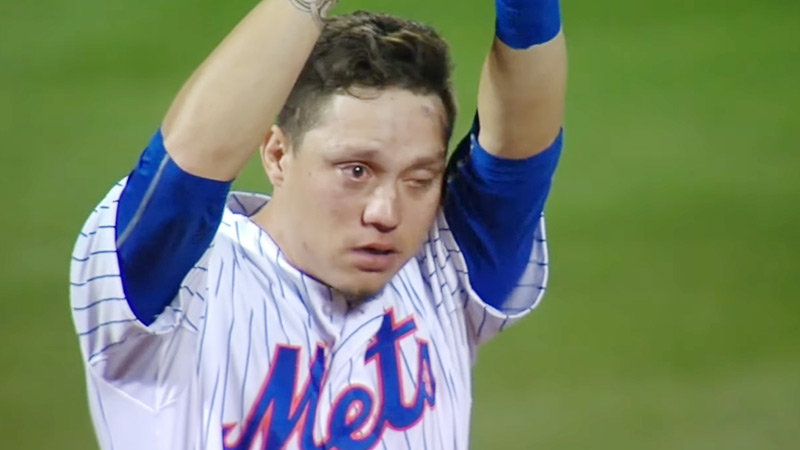 Why Was Wilmer Flores Crying in the Dugout