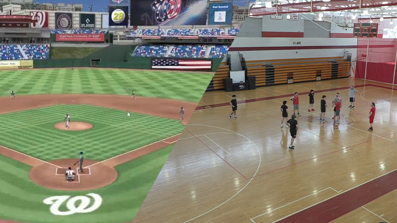 baseball and basketball Playing field