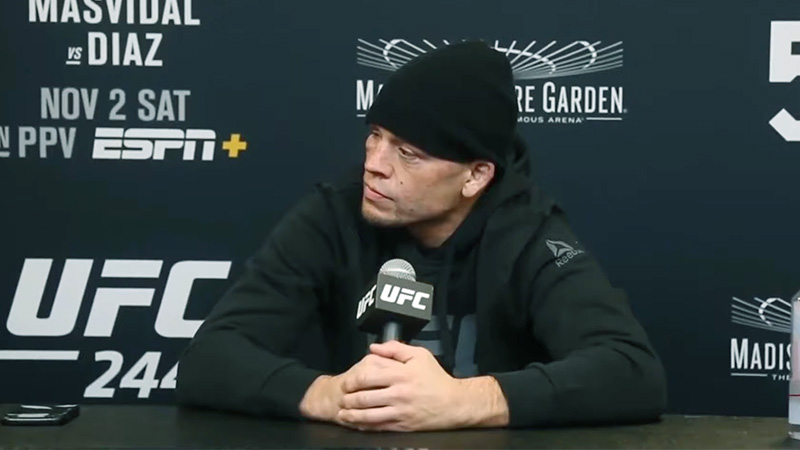 Why did Nate Diaz quit