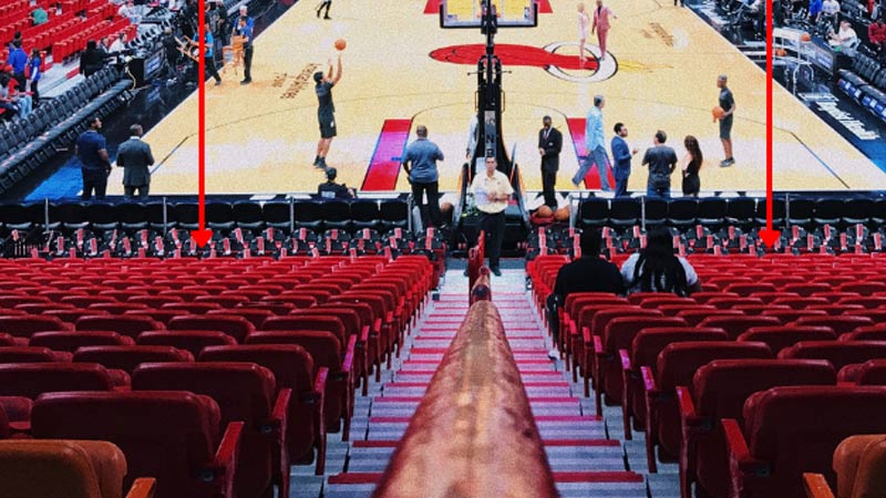 lower level sideline seats basketball 