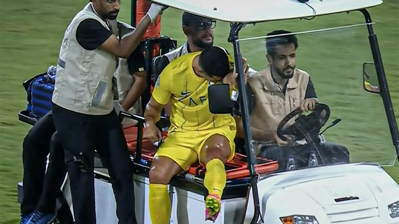 Cristiano Ronaldo Carted Off the Field with Injury