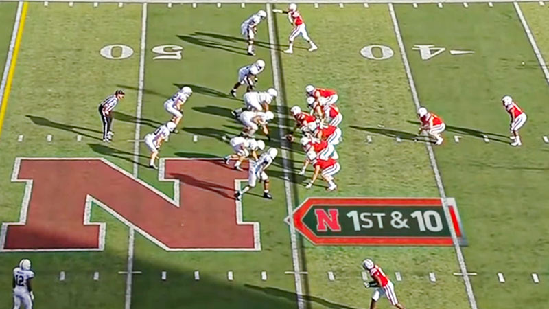 Off-Tackle Run in Football