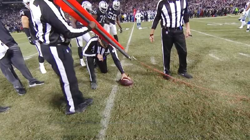 Using Football Down Markers and Chains
