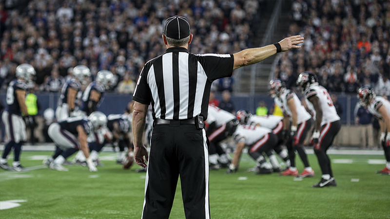 American Football Referee Position