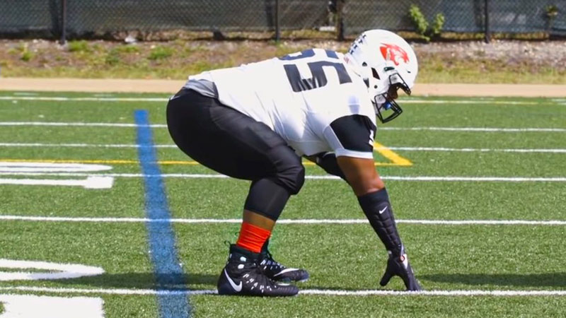 Football 3-Point Stance