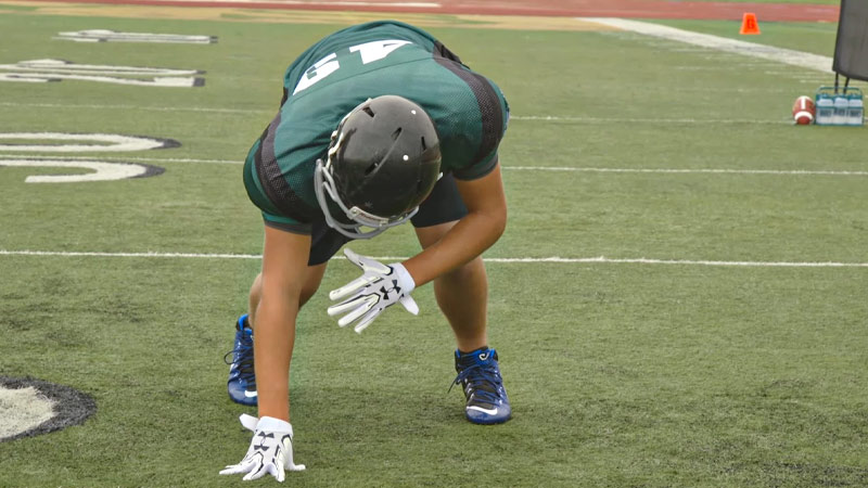 Football 3-Point Stance