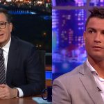 Cristiano Ronaldo and Stephen Colbert
